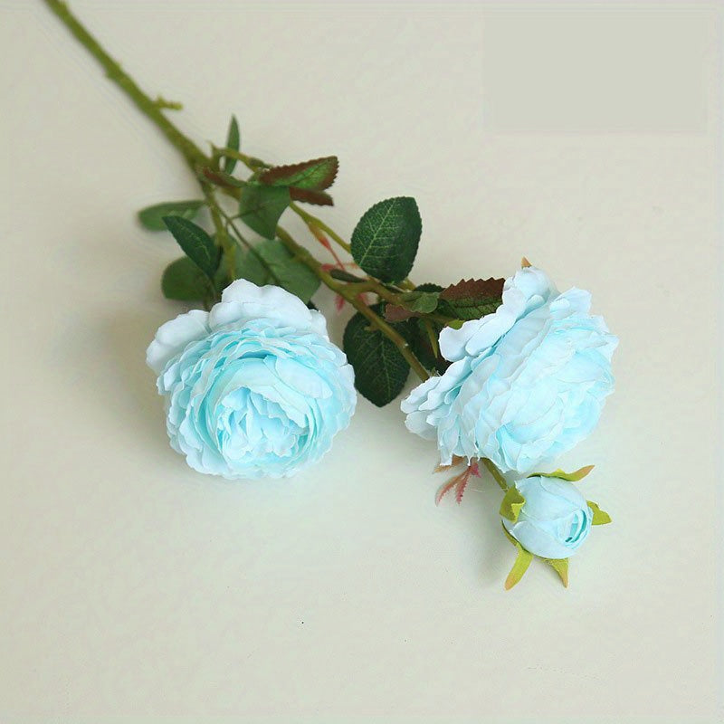 3 Western Roses European Core Flowers Simulation Wedding Decoration