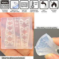 Bow Bowknot 3D Nail Art Charms Silicone Mold DIY Decorations