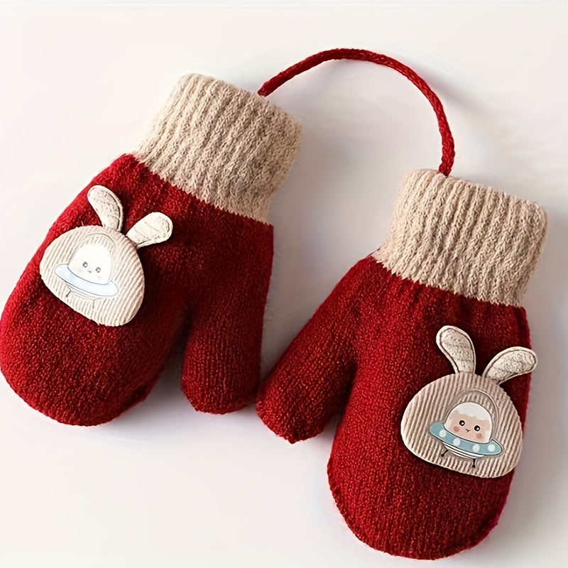 Kids Winter Knitted Gloves Warm Baby Gloves