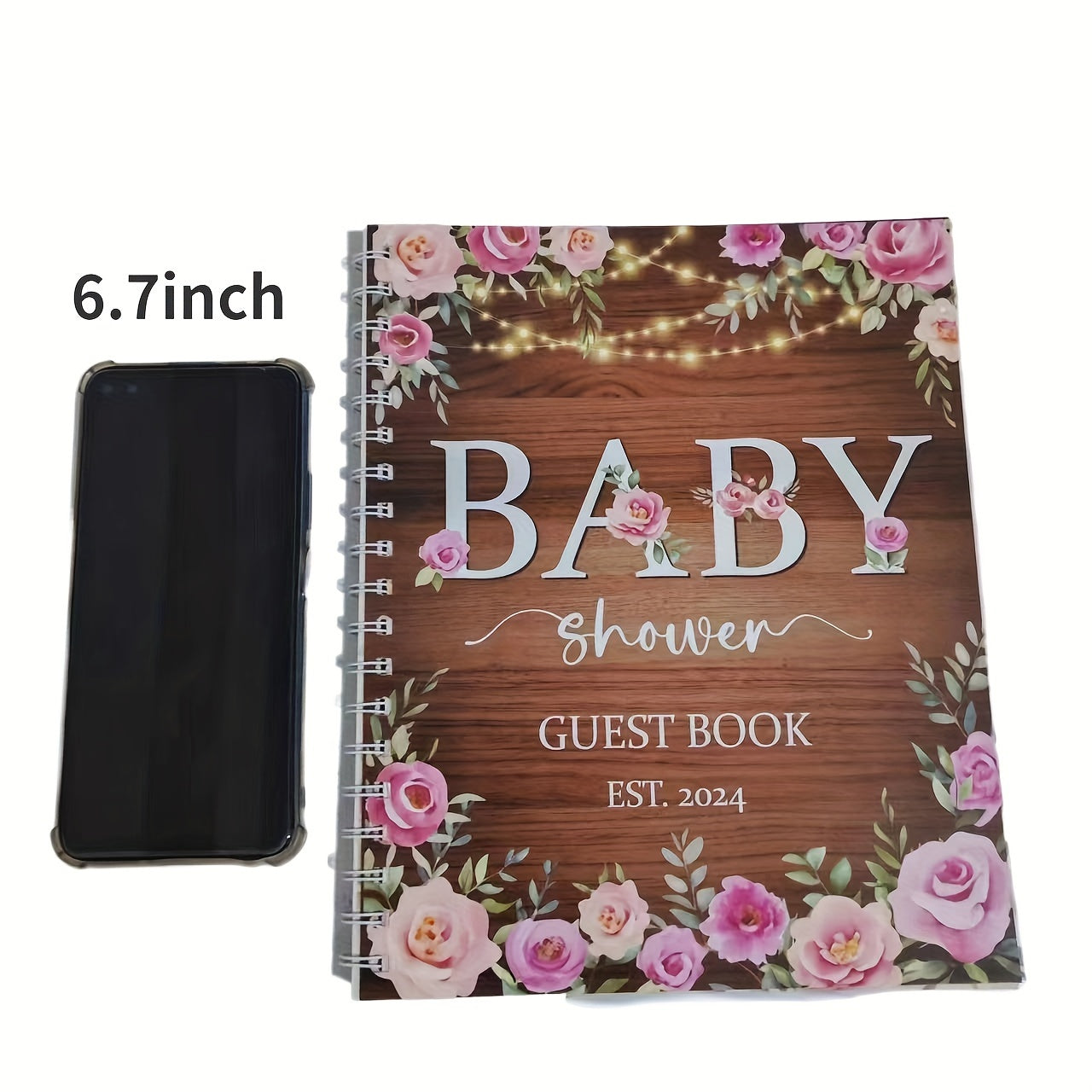 Floral Shower Guest Book Memory Book for Girls & Boys