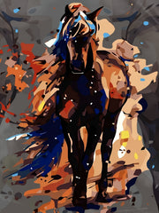 Horse Print Graphic Tee for Men Casual Summer T-shirt