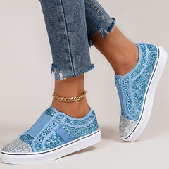 Sequins Decor Slip On Sneakers for Women