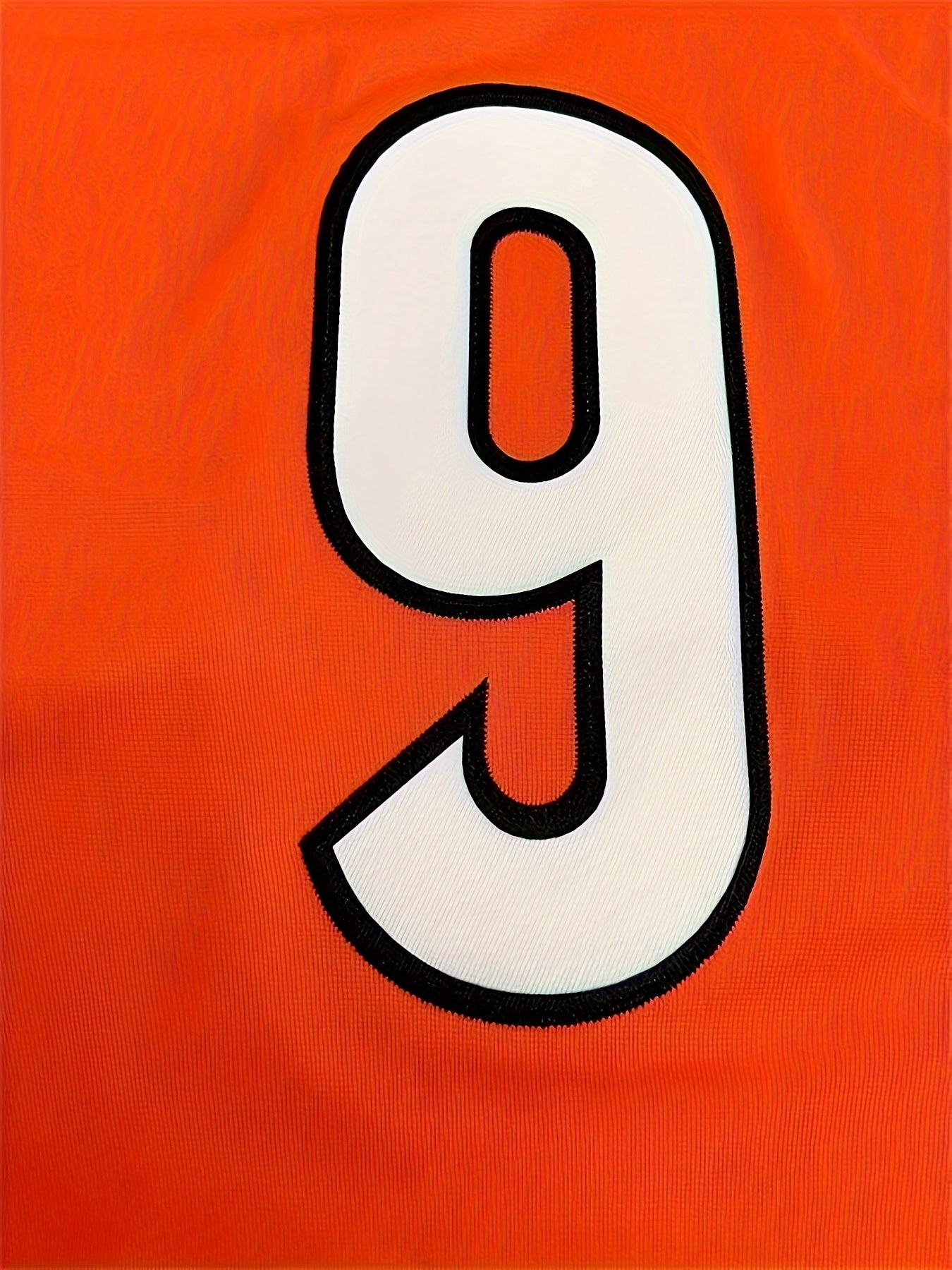 Men's 9 Orange Football Jersey V neck Short Sleeve Uniform