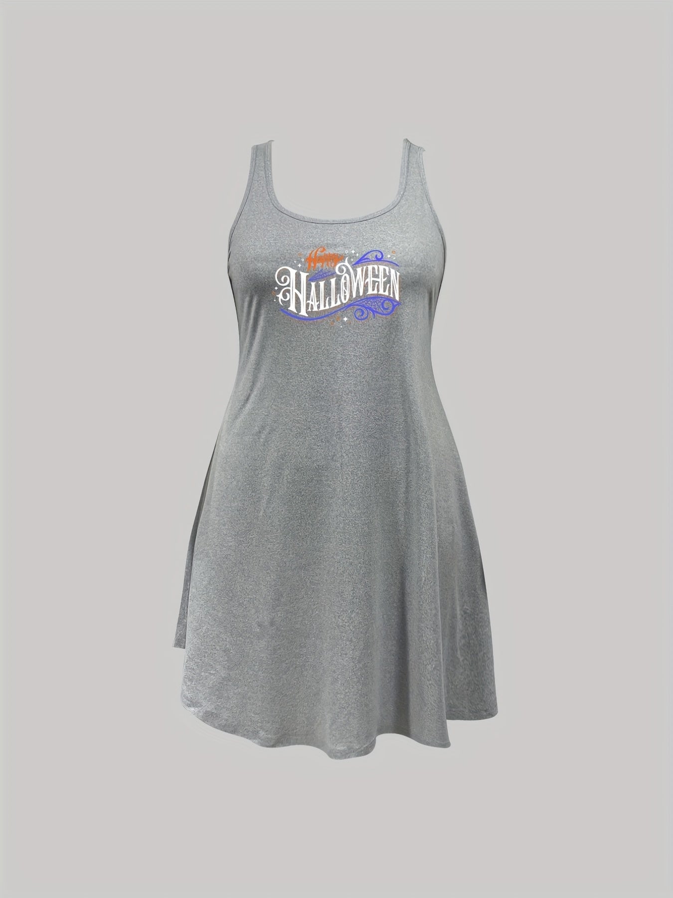 Halloween Nightdress Women's Letter Print Tank Sleep Dress