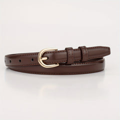 Kids PU Leather Belt with Half Oval Buckle Head
