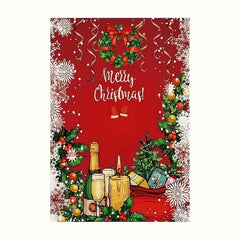 Christmas Garden Flag Wreath Snowflake Christmas Tree Pattern Flag