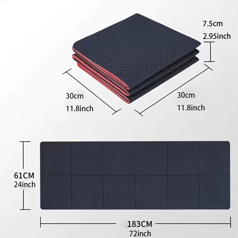 Foldable Non-slip Yoga Pilates Mat for Home Fitness