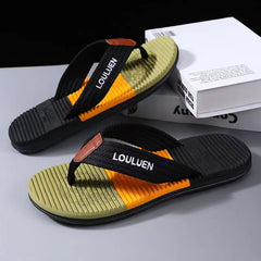 Men's Quick Drying Block Flip Flops Slides