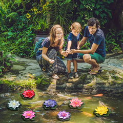 7pcs Pond Rose Sleeping Lotus Artificial Floating Water Lotus