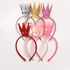 Glitter Crown Hair Hoop Holiday Princess Headbands Baby Girls Hair Accessories