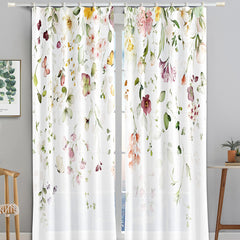 2pcs Romantic Flowers Butterfly Rattan Polyester Material with Hook Ring