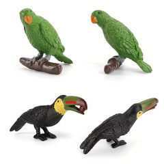 Simulation Parrot & Flamingo Model Set for Desktop Decor