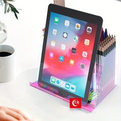 Acrylic Desk Storage Box & Pen Holder - Rainbow Desk Storage Rack Tablet Stand