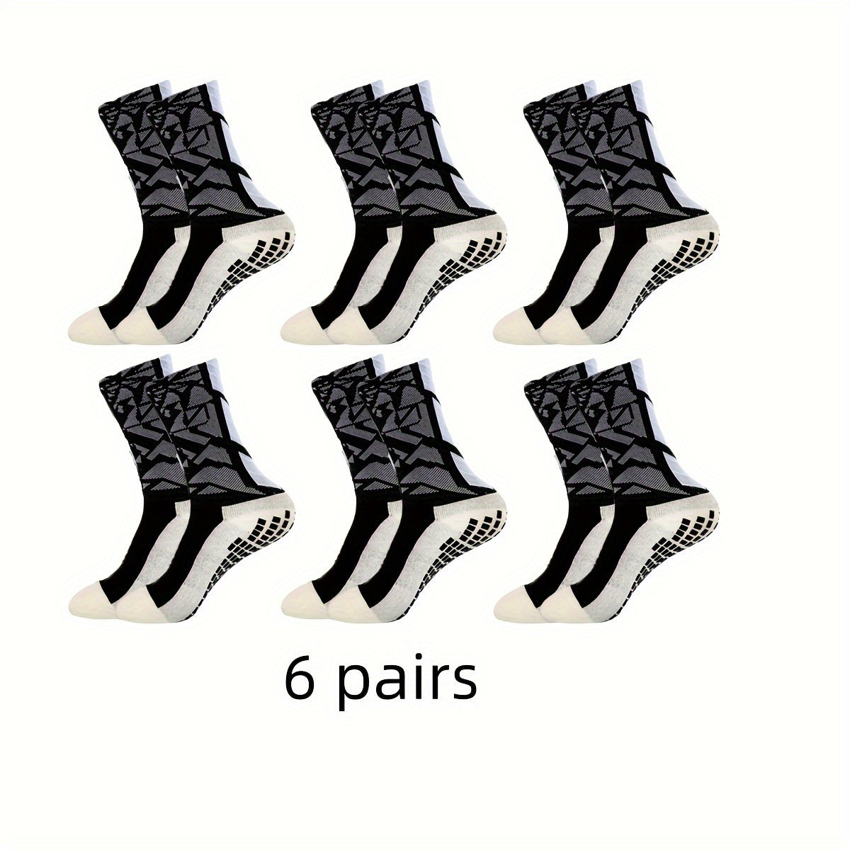 6 Pairs Men's Mid Crew Sport Socks Sweat-absorbing Comfy Breathable Socks