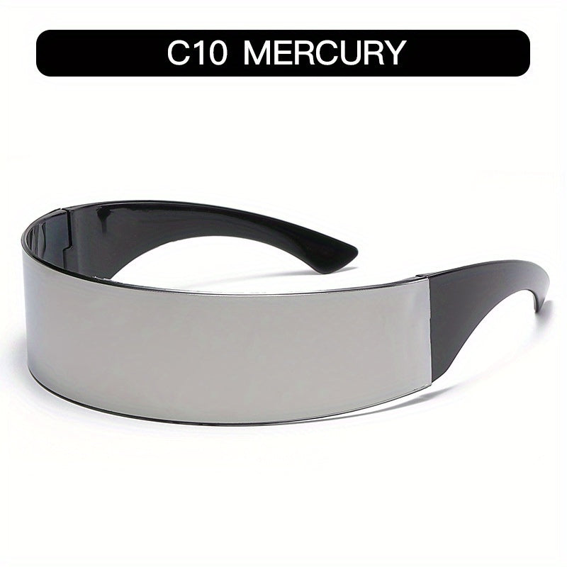 Y2K Wrap Around Sunglasses Futuristic Punk Style UV400