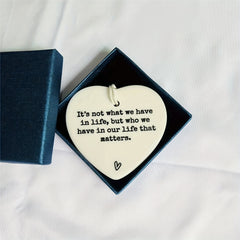 Heart Shaped Ceramic Tile Gift for Friends, Family, and Colleagues