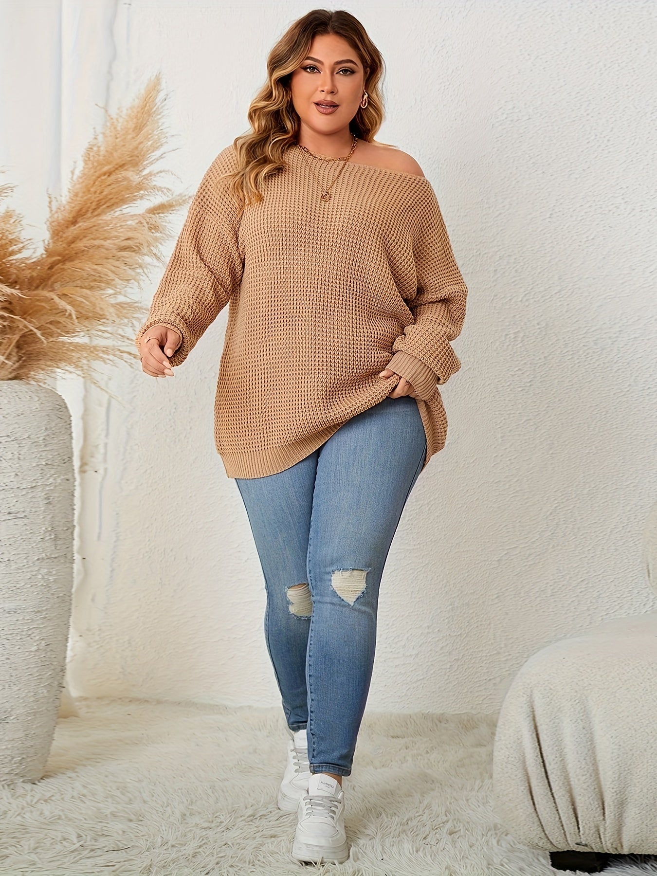 Solid One Shoulder Medium Stretch Pullover Top