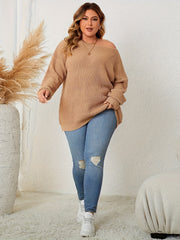 Solid One Shoulder Medium Stretch Pullover Top
