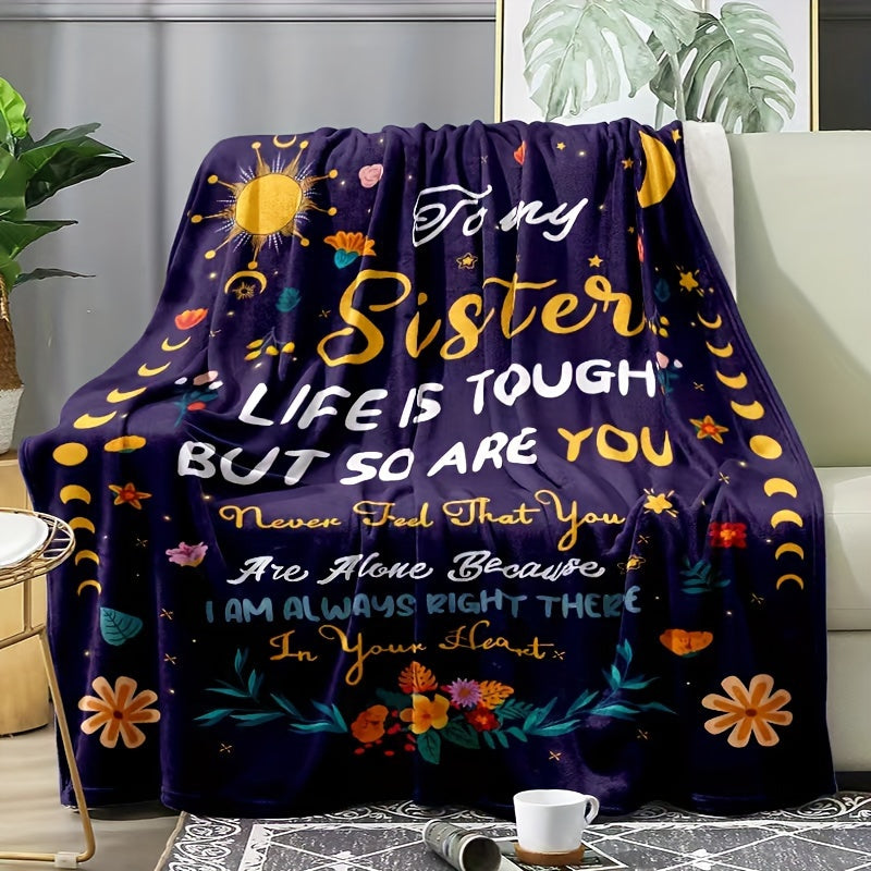 Flannel Blanket for Sisters - Outdoor Camping Gift