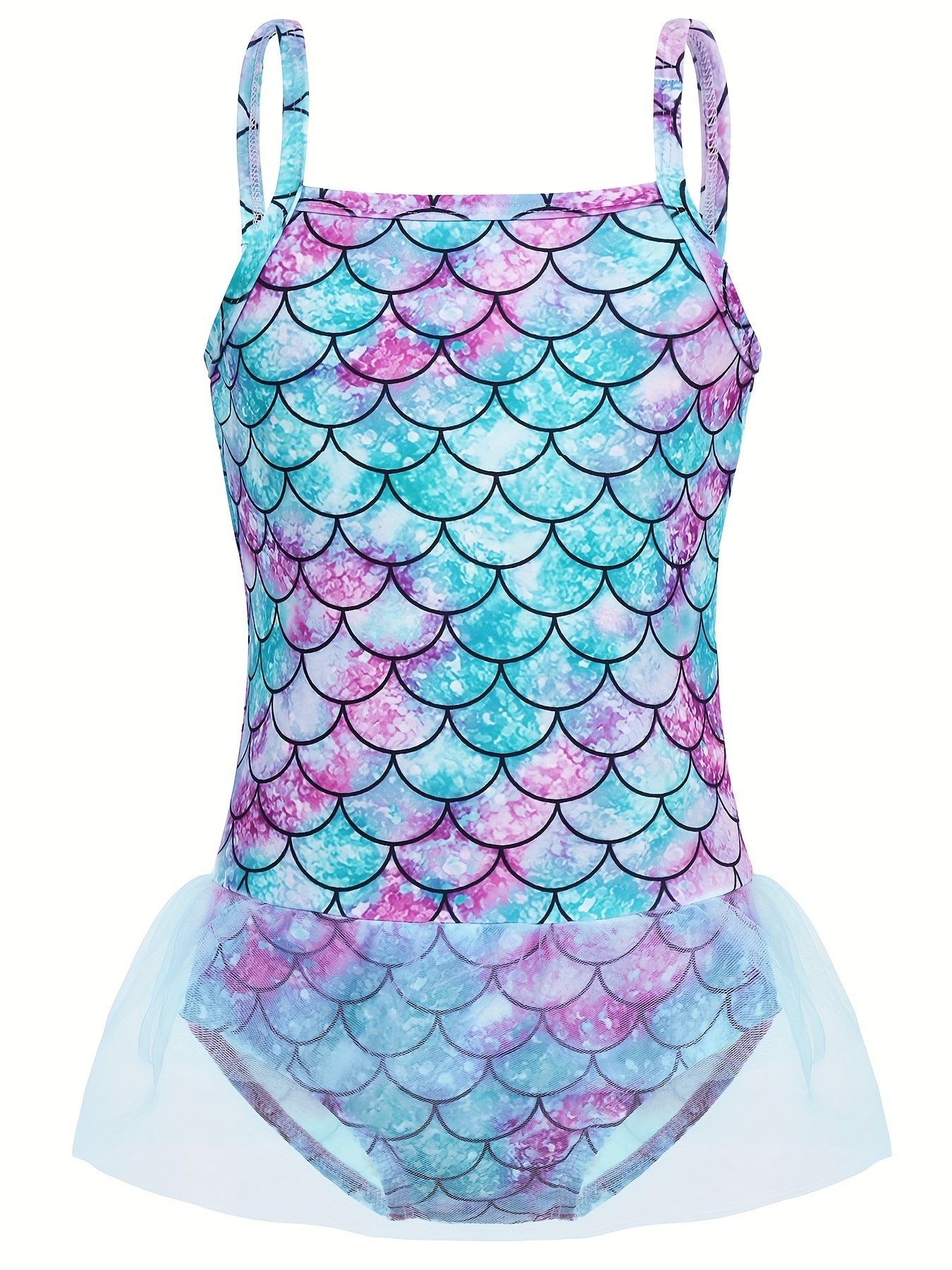 Toddler Girls Fish Scales One Piece Swimsuit