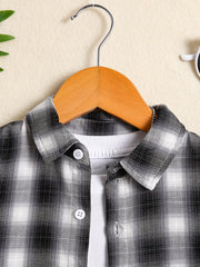 Boys Plaid Button up Shirt Long Sleeve