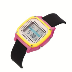 LED Display Electronic Watch with Silicone Strap - Time Date