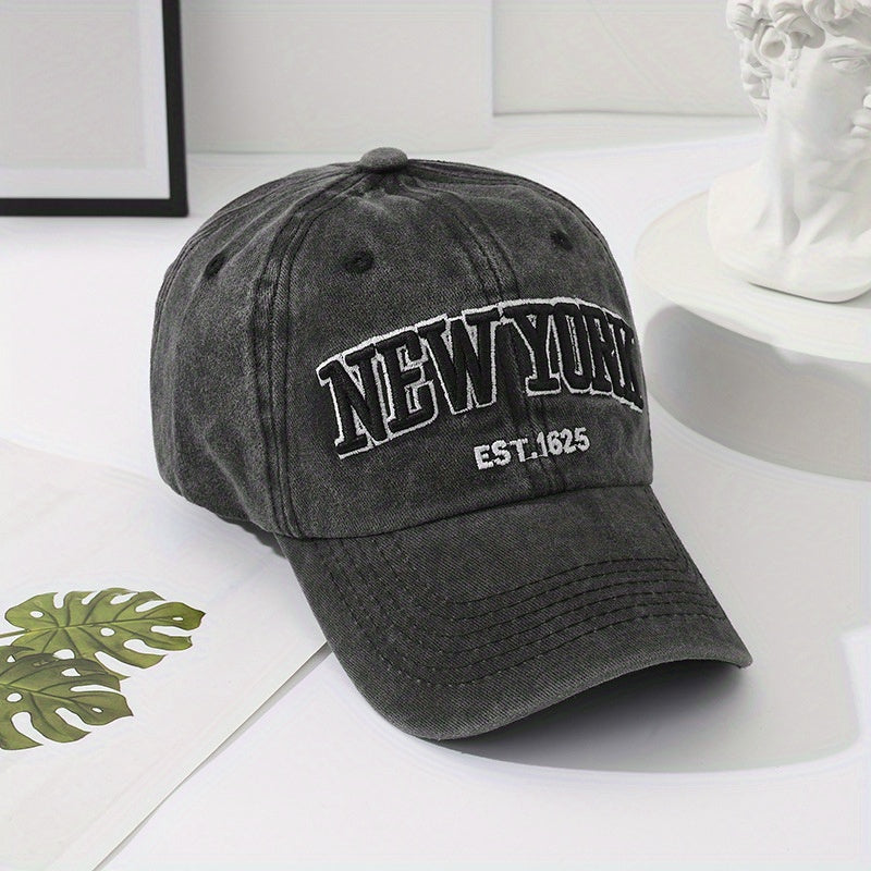 Vintage Embroidered Peaked Cap Unisex Baseball Cap