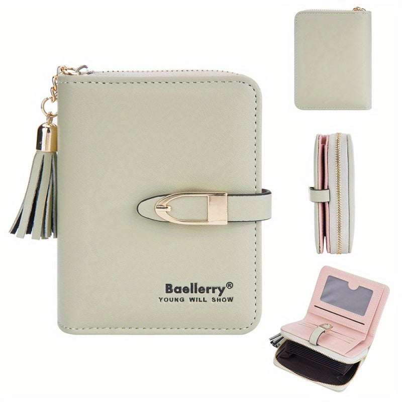 Leather Wallet with Zipper & Card Slot Coin Purse