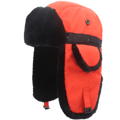 Mens Pilot Cap Plus Velvet Thick Ear Protection Winter Warm Bombing Cap