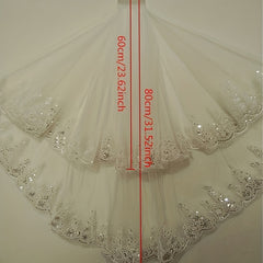 Lace Edge Bridal Veil Wedding Hair Accessory