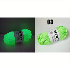 2 Skeins Glow In The Dark Yarn Polyester Luminous Glowing Yarn DIY Hand Knitting