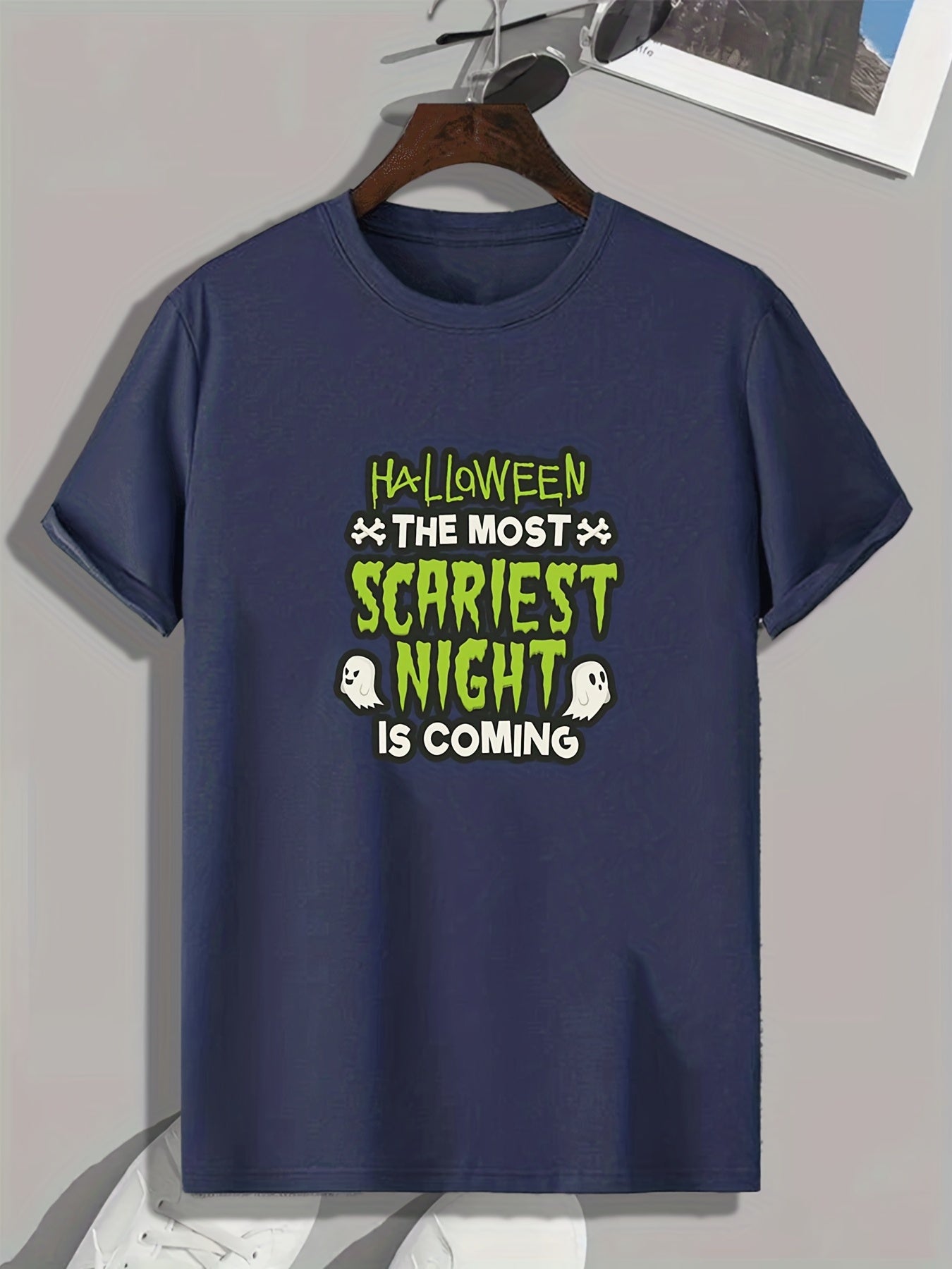 Men's Halloween Style Print T-shirt Casual Crew Neck Tee