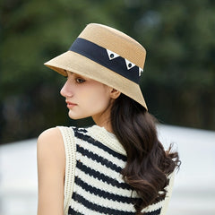 Stylish Straw Sun Hat UV Protection Breathable
