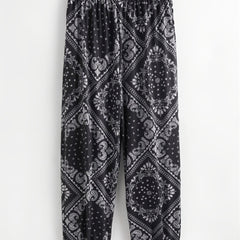 Girls Geometric Pattern Jogger Pants Elastic Waist