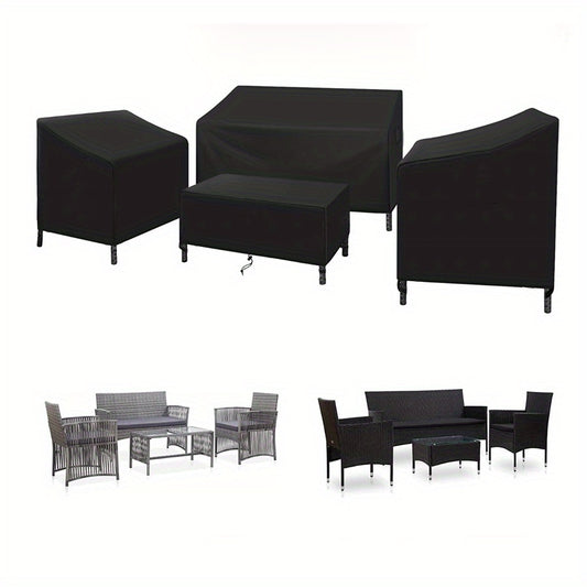 4pcs Outdoor Furniture Cover Set Waterproof Windproof Patio Furniture Cover Set
