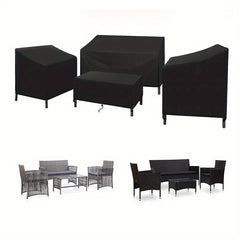 4pcs Outdoor Furniture Cover Set Waterproof Windproof Patio Furniture Cover Set