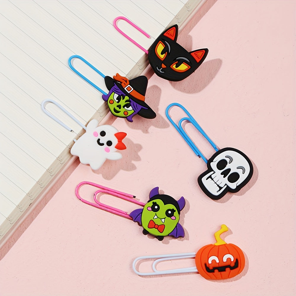 Cartoon Ghost PVC Office Paper Clip, Halloween Small Gift Stationery