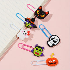 Cartoon Ghost PVC Office Paper Clip, Halloween Small Gift Stationery
