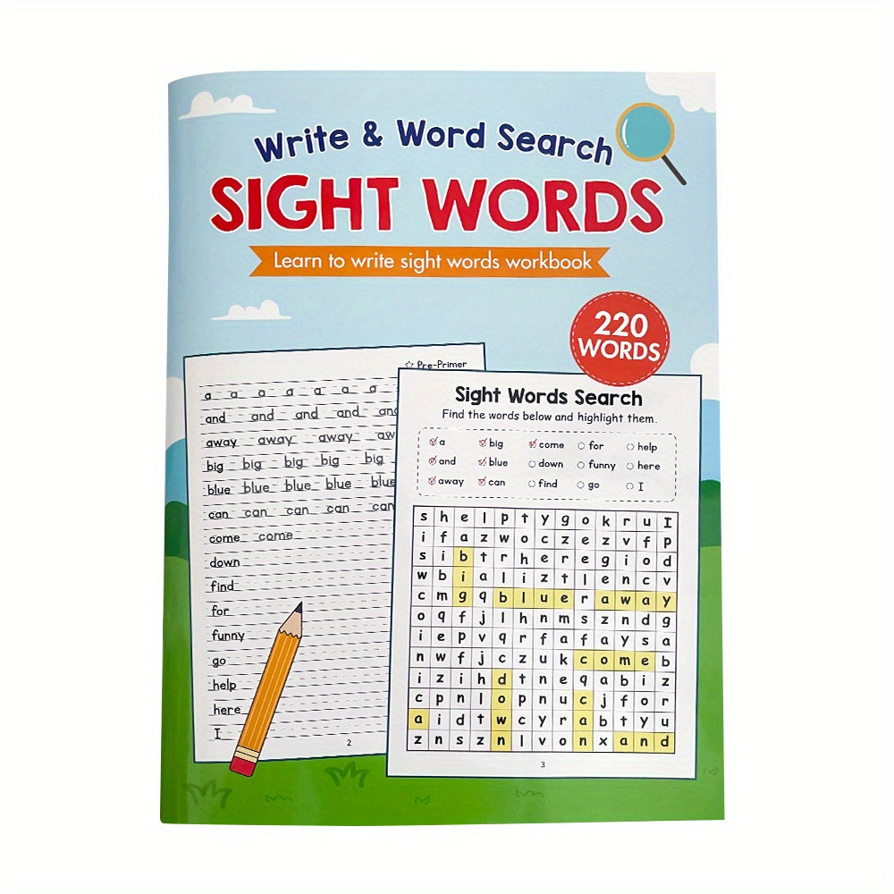 LACHILLY 220 Sight Words Workbook for Kids Writing Practice
