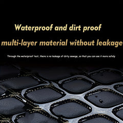 4pcs Waterproof Car Floor Mats PU Leather Front & Rear Car Carpet Accessories