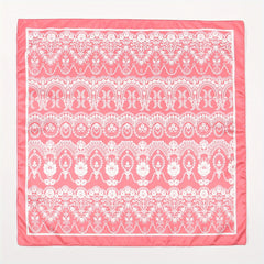 Red Printed Striped Bandana Boho Floral Square Scarf Women Casual Head Wrap