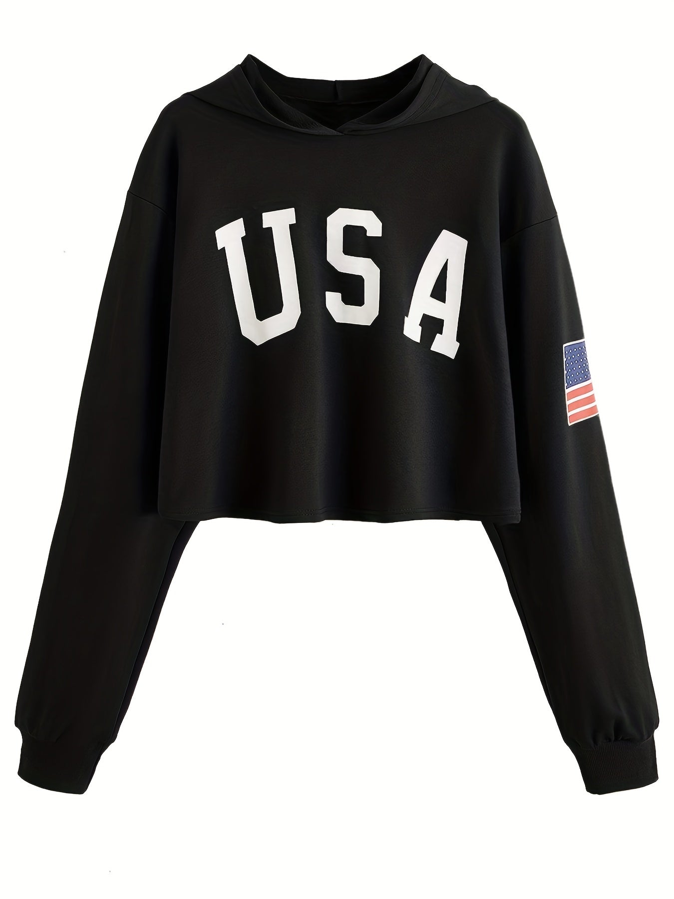 Women's American Flag Graphic Sweatshirt Long Sleeve Round Neck