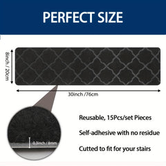15pcs Non Slip Stair Treads Double Adhesive Tape Grip Tape Anti Slip Tape