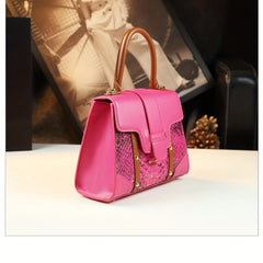 Vintage Crocodile Pattern Tote Bag Top Handle Crossbody Bag