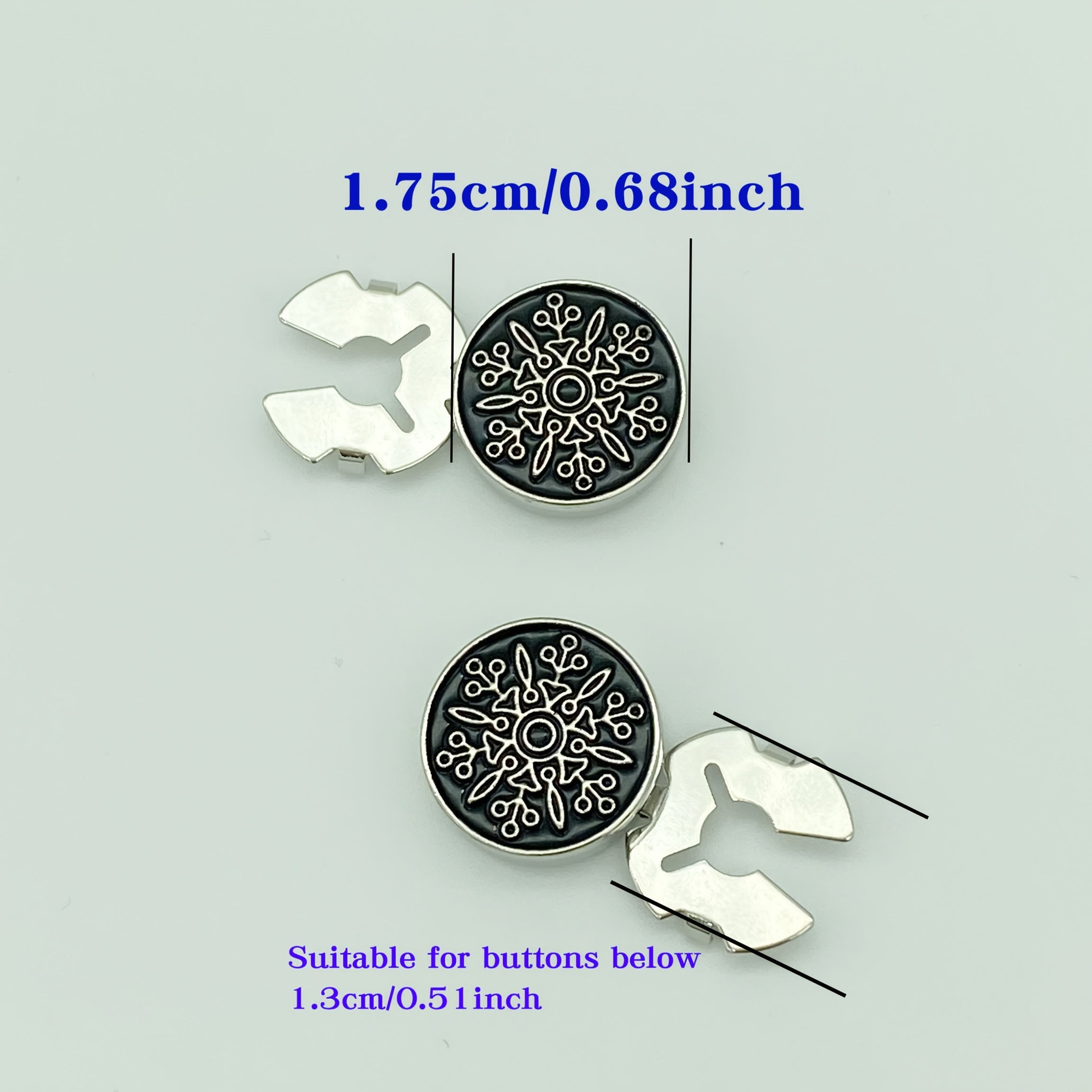 2pcs Minimalist Button Covers Shirt Accessories