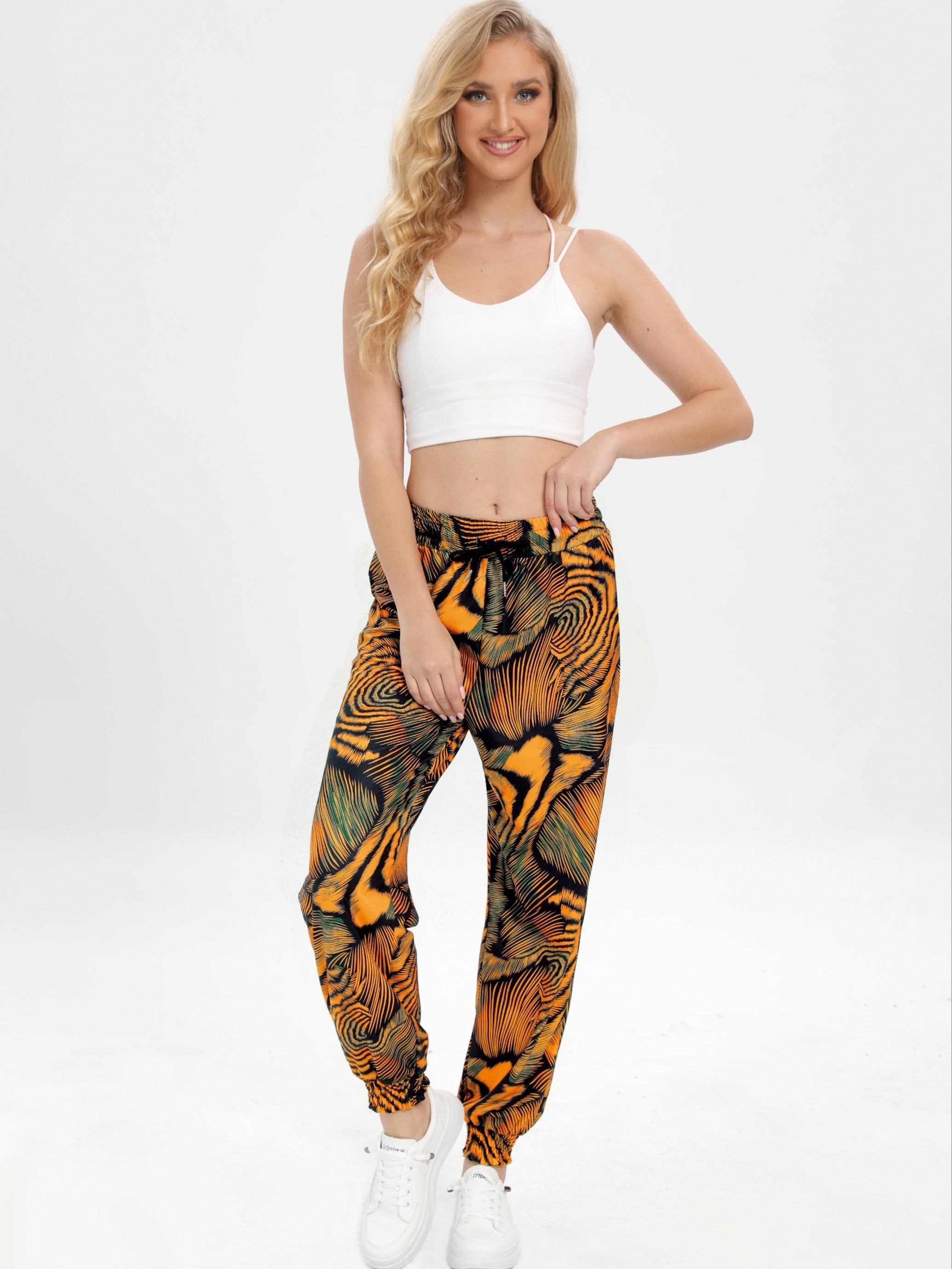 Drawstring Elastic Waist Loose Fit Jogging Pants