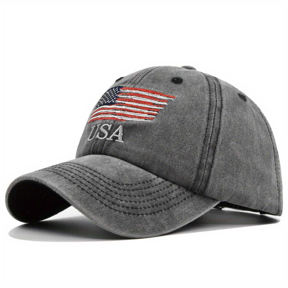 American Flag Baseball Cap Embroidered Sun Visor