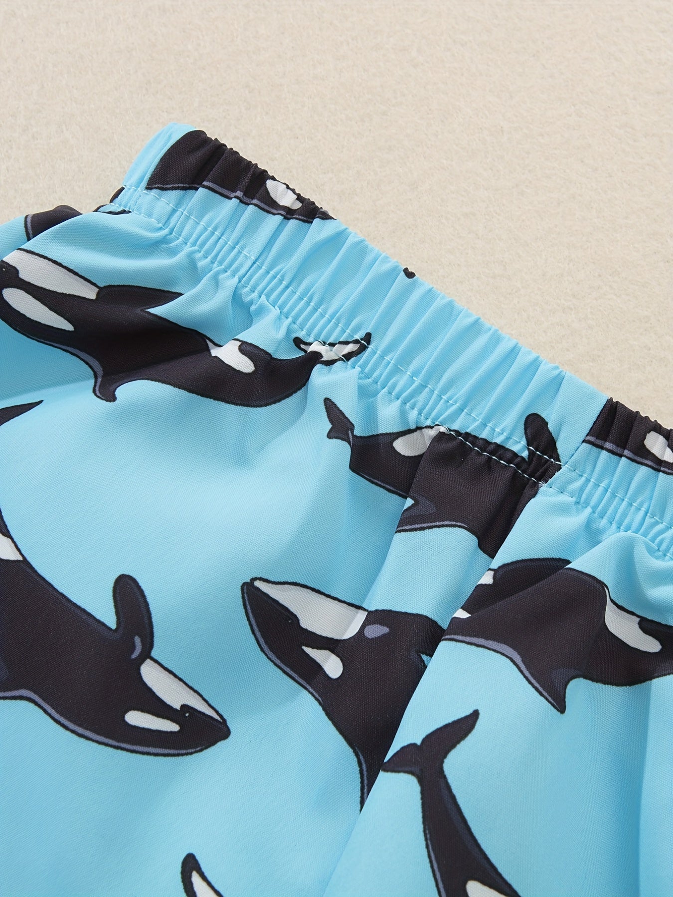 Boys Dolphin Print Shorts Comfortable Breathable For Vacation Beach