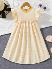 Girls Ruffle Dress Sleeveless Summer Party Wedding Princess Dress