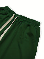 Men's Flame Print Sweatpants Casual Drawstring Loose Pants